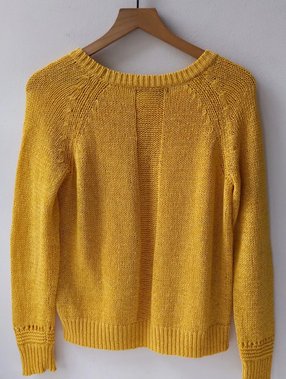 360 Sweater Linen Cotton Gold Women's Small